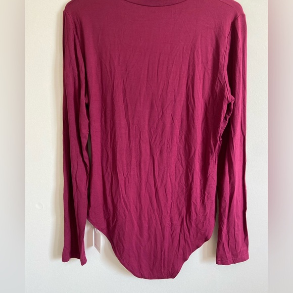 Mango pop XXL burgundy long sleeve bodysuit - Picture 2 of 10